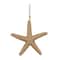 12.5" Handmade Wrapped Jute Starfish Hanging Wall Décor